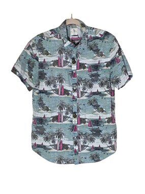 Denim & Flower Hawaiian Shirt (SKU#1160)